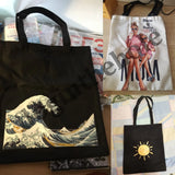 Customized Logo Linen Shoulder Bags Personalized Canvas Tote Handbag
