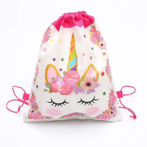 Cartoon Draw String Bag Girls Travel Storage Package School Backpacks