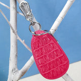 Genuine Leather Key Wallet Zipper Key Case Bag Holder Organizer