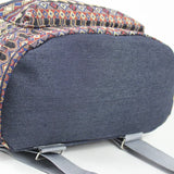 Ethnic Female Backpack Denim Drawstring Shoulder Bag Student School Bag