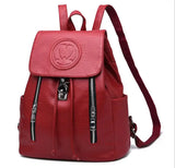 Lady PU Leather Backpack Travel Bag