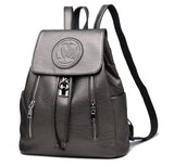 Lady PU Leather Backpack Travel Bag