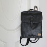 Vintage PU Leather Backpack Student School Bag