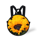 Floral Prints Kids Round Bag Adjustable Shoulder Bag for Children