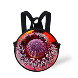 Floral Prints Kids Round Bag Adjustable Shoulder Bag for Children