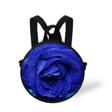 Floral Prints Kids Round Bag Adjustable Shoulder Bag for Children