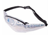 Hologram Fanny Pack for Women Waist Bag Belt Bag Men Pouch PU Purse Waist Bag