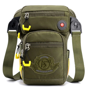 Nylon Men's Waist Bag Drop Leg Pack Thigh Pouch Crossbody Shoulder Bag