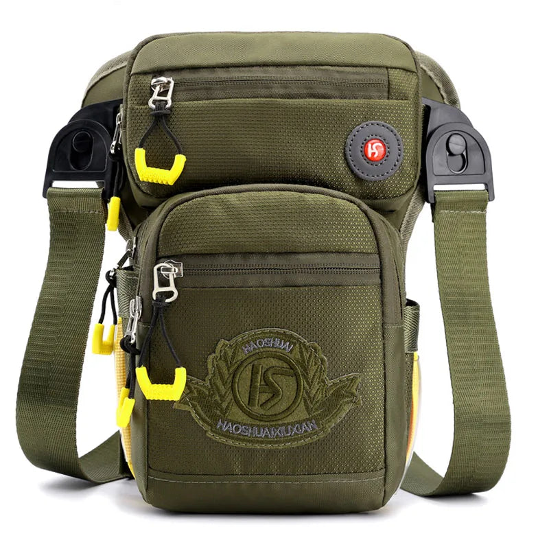 Nylon Men's Waist Bag Drop Leg Pack Thigh Pouch Crossbody Shoulder Bag