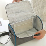 Canvas Insulated Lunch Bag Thermal Food Bag Picnic Cooler Thermo Lunch Box