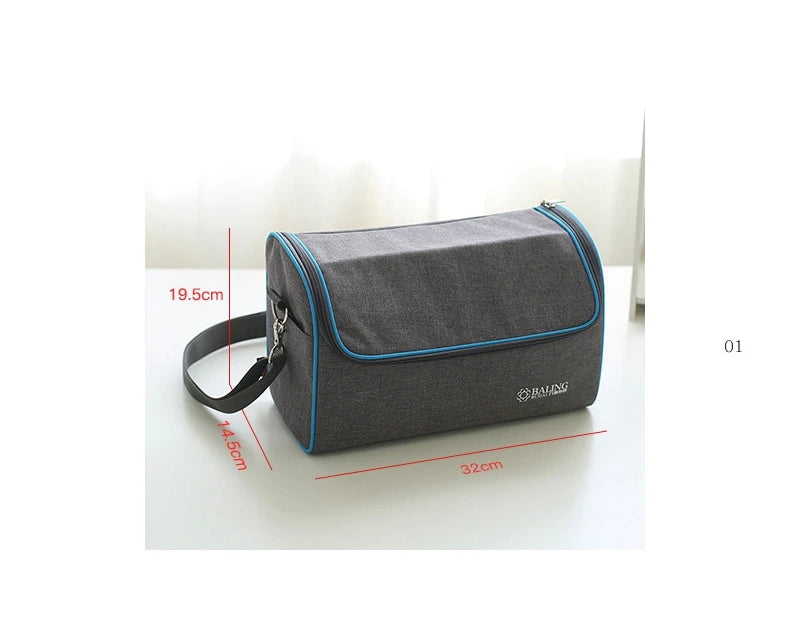 Canvas Insulated Lunch Bag Thermal Food Bag Picnic Cooler Thermo Lunch Box