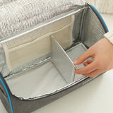 Canvas Insulated Lunch Bag Thermal Food Bag Picnic Cooler Thermo Lunch Box