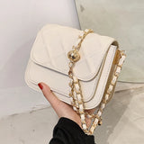 Chain Small Square Bag Shoulder Messenger Purse for Women