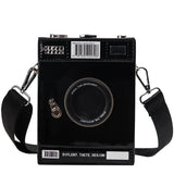 Small Crossbody Bag with Chains, PU Leather Shoulder Bag
