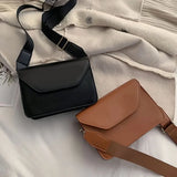 Women's Crossbody Bag PU Leather Small Square Clutch Shoulder Handbag