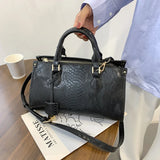 Embossed PU Leather Shoulder Bag for Women