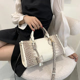 Embossed PU Leather Shoulder Bag for Women