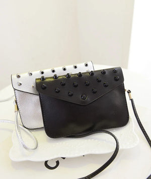 Small Rivet Women Messenger Bag for Phone & Wallet