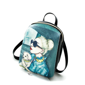 Small Backpack for School Teenager Travel Female Purse Crossbody Bag