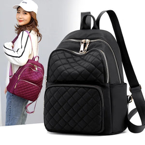 Nylon Waterproof Women Backpack for School Girls Small Back Pack Casual Bag