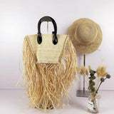 Straw Tassel Handbag Crossbody Beach Bag S2187