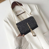 Tassel Chain Shoulder Bag for Women - PU Material