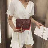 Tassel Chain Shoulder Bag for Women - PU Material