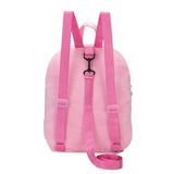 Flamingo Plush Backpack for Kids Pink Grey Small Bag