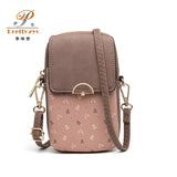 Floral Contrast Mobile Phone Bag Zero Purse Messenger Bag Female