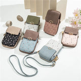 Floral Contrast Mobile Phone Bag Zero Purse Messenger Bag Female