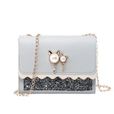 Small Square Bag PU Leather Shoulder Bag Chain Crossbody All-match