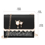 Small Square Bag PU Leather Shoulder Bag Chain Crossbody All-match