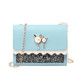 Small Square Bag PU Leather Shoulder Bag Chain Crossbody All-match