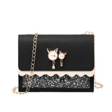 Small Square Bag PU Leather Shoulder Bag Chain Crossbody All-match