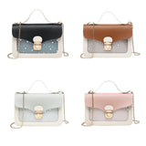Star Print Crossbody Bag with Chain - Street Drop Gift