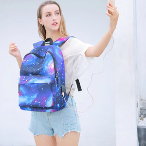 Canvas Travel Backpack with USB Charging