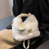 Plush Crossbody Bags Chain Saddle Bag Handbags Totes