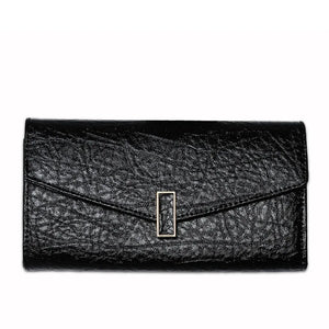 Long Women's Leather Wallet Clutch Solid Purse Genuine Leather
