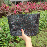 Geometric Chains Messenger Bag for Women - Fold Over Crossbody Bag
