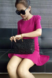Geometric Chains Messenger Bag for Women - Fold Over Crossbody Bag