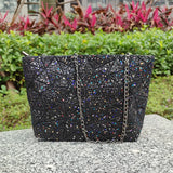 Geometric Chains Messenger Bag for Women - Fold Over Crossbody Bag