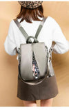 Girl's Cute Cat Pendant Backpack Oxford Cloth Travel School Shoulder Bag