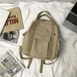 Waterproof Nylon School Backpack for Teenage Girls