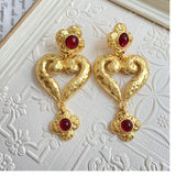 Medieval Vintage Stud Earrings Retro Big Complex