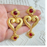 Medieval Vintage Stud Earrings Retro Big Complex