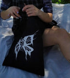 Gothic Skull Butterfly Print Canvas Bag Tote High Street Shopper Bag