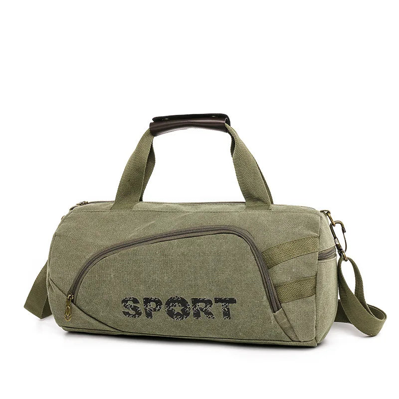 Canvas Gym Bag Travel Weekender Sports Backpack