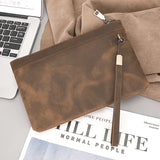 RFID Anti-Theft Crazy Horse Leather Armpit Bag