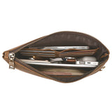 RFID Anti-Theft Crazy Horse Leather Armpit Bag