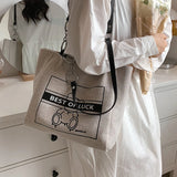 Large-capacity Canvas Handbag for College Students